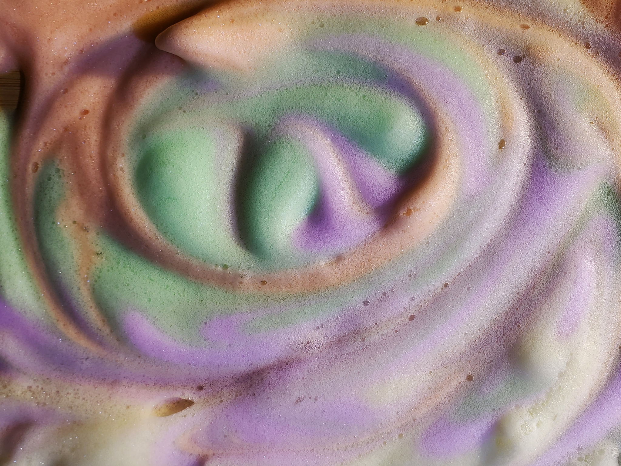Non-toxic Colorful Foaming Hand Soap. Purple Foam Lavender Scented