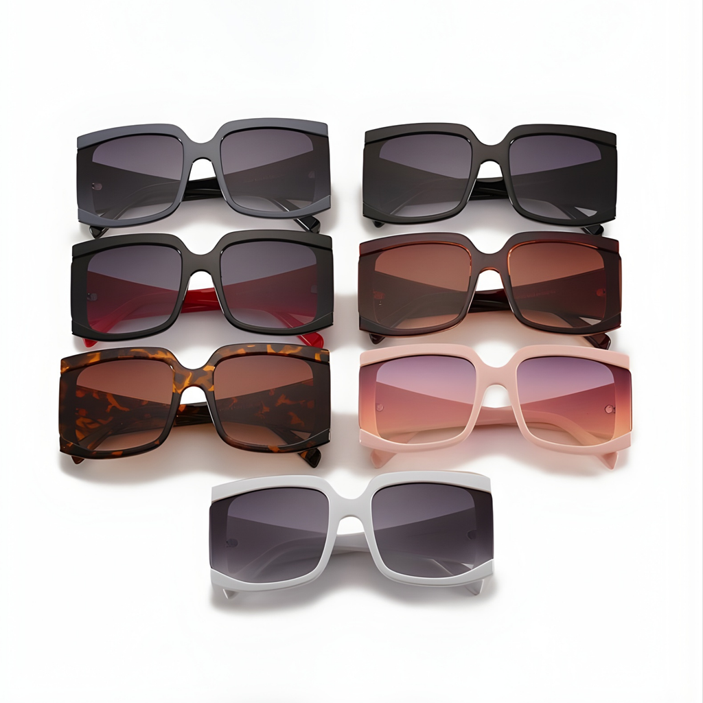 VINTAGE VIBE: Bold Square Oversized Retro Sunglasses