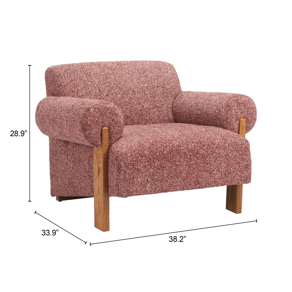 Verity Copper Textured Fabric Accent Chair