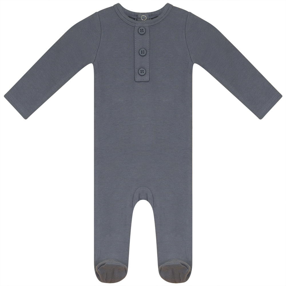 Rib Basic Henley Onesie