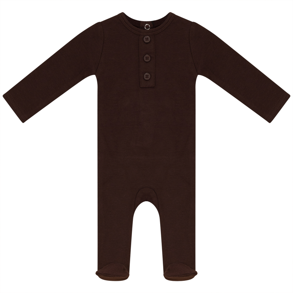 Rib Basic Henley Onesie