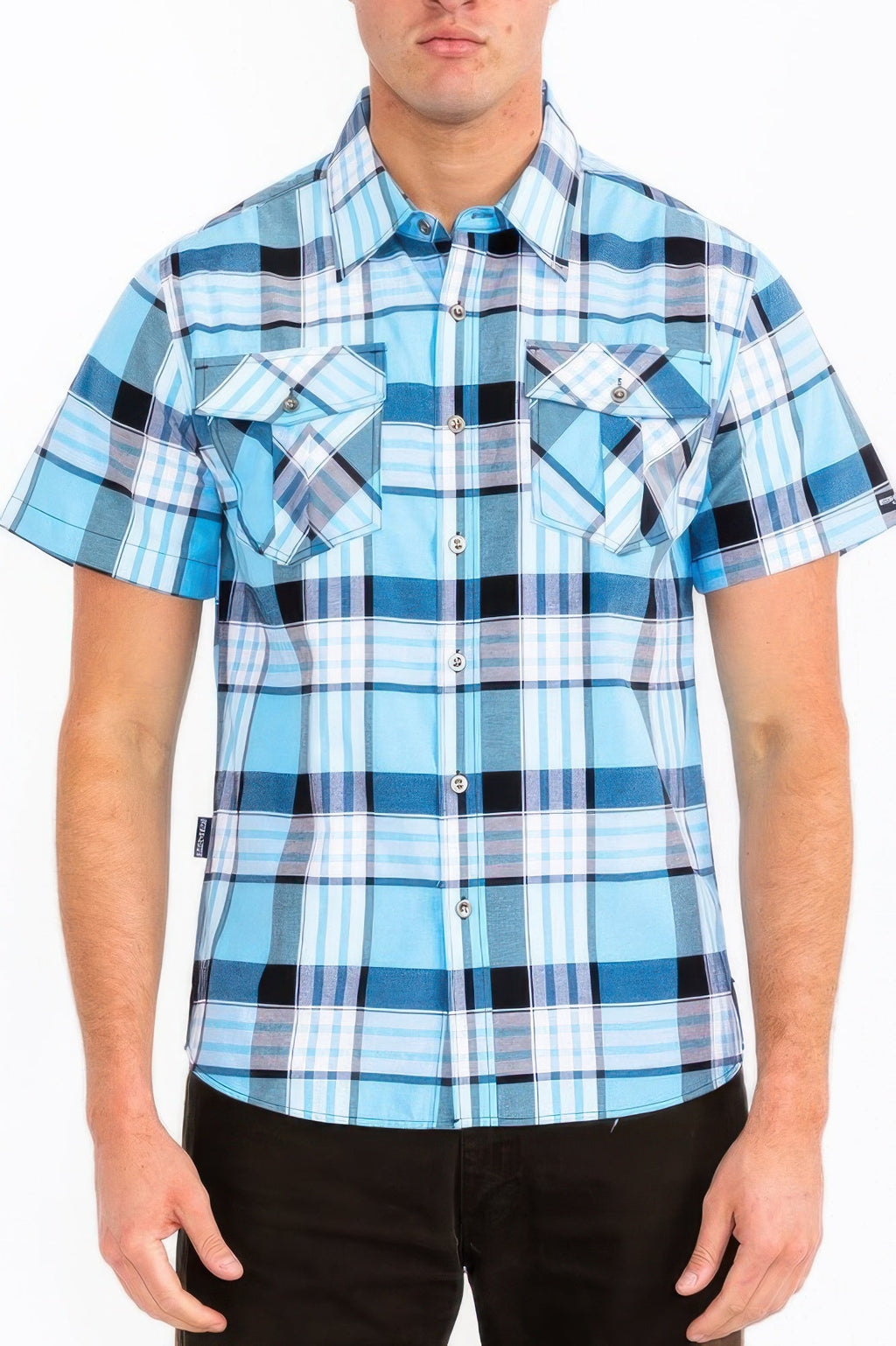 Mens Checkered Two Pocket Shirt