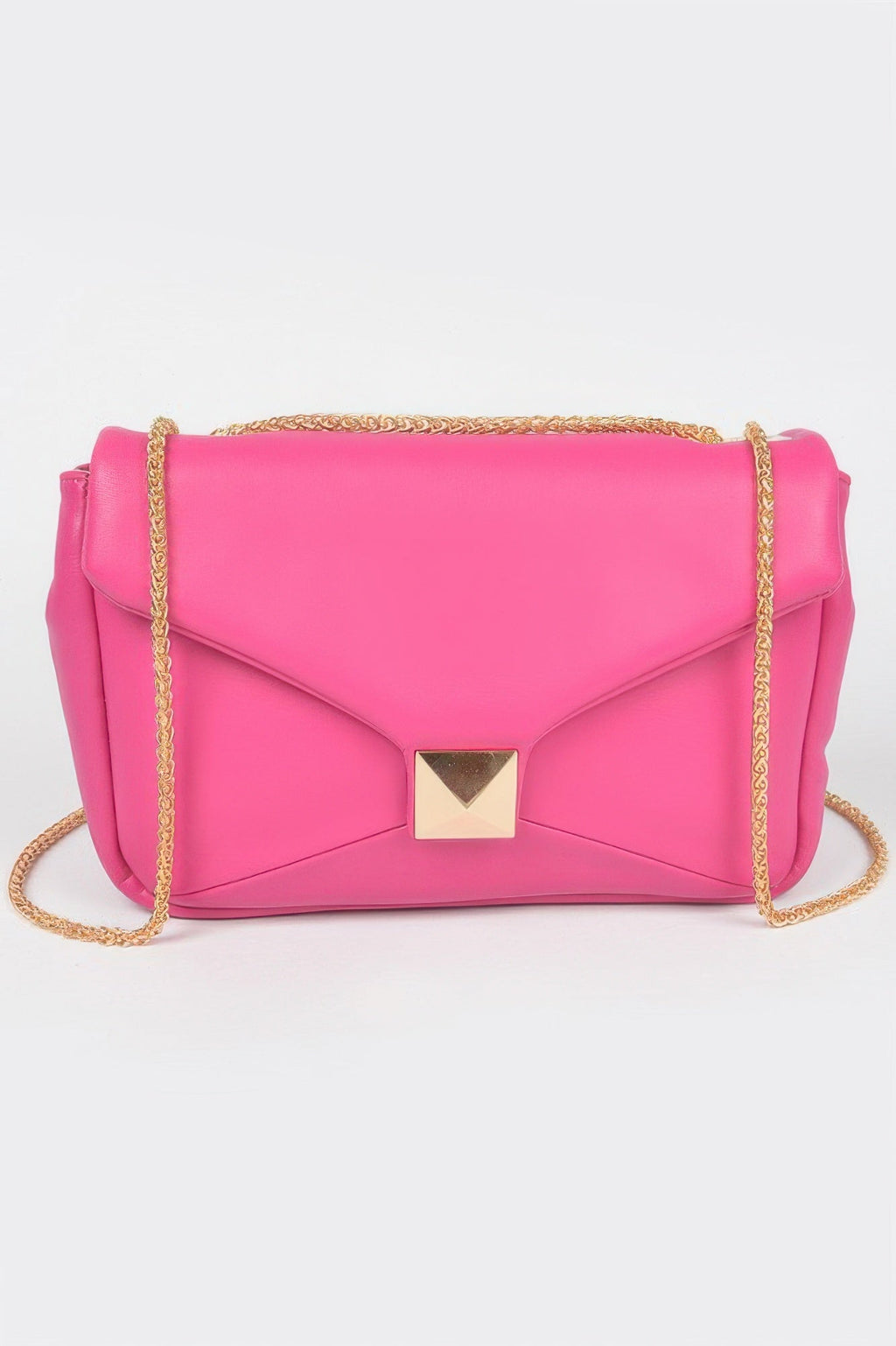 Faux Leather Flap Crossbody Bag