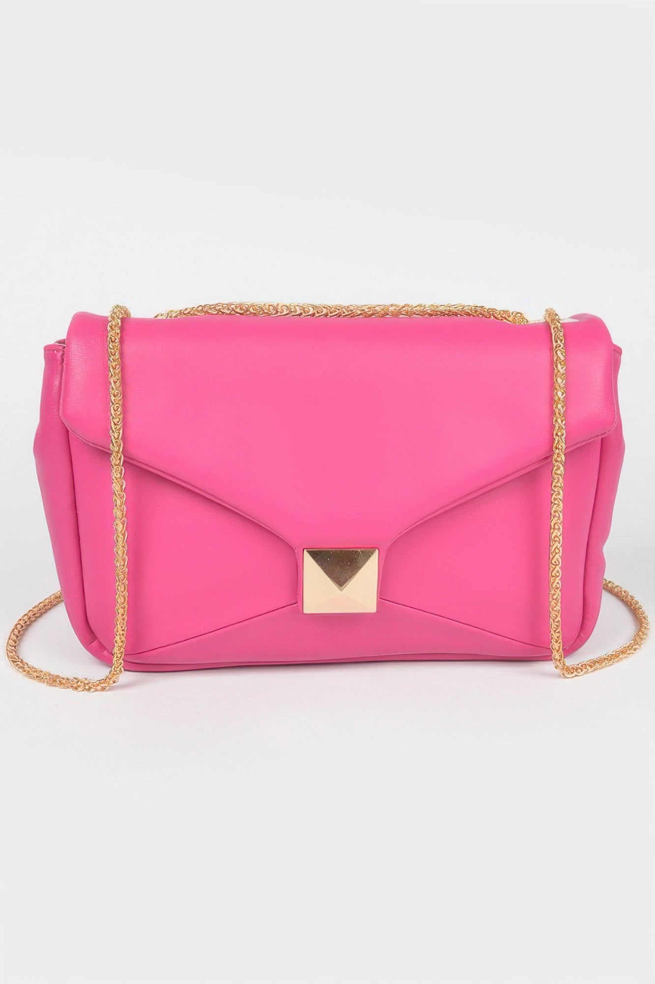 Faux Leather Flap Crossbody Bag
