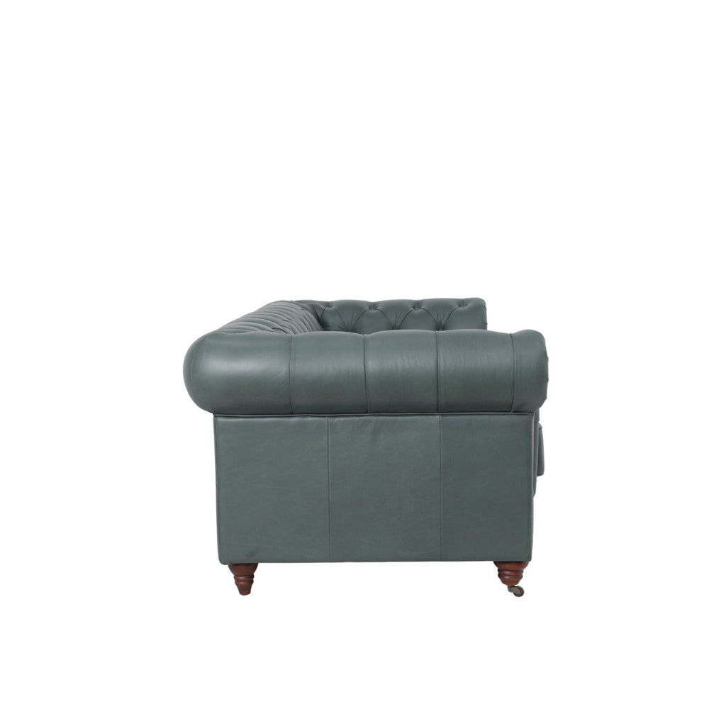 Belgravia Chesterfield Tufted Top Grain Leather Sofa – Classic Elegance Meets Modern Comfort