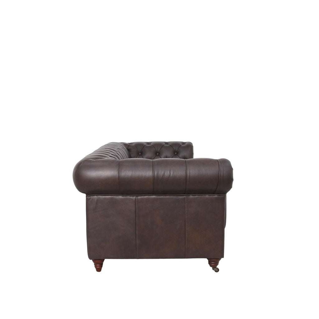 Belgravia Chesterfield Tufted Top Grain Leather Sofa – Classic Elegance Meets Modern Comfort