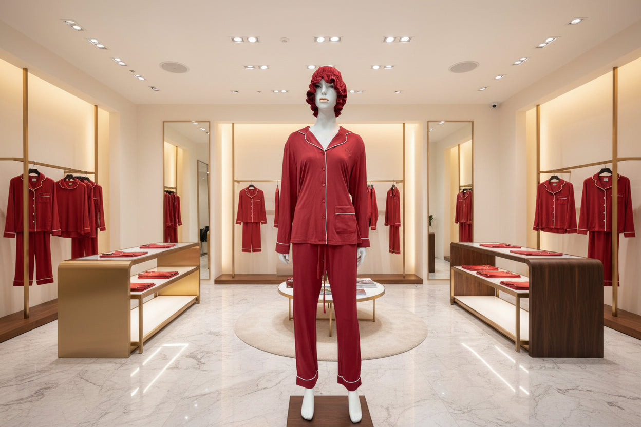 Softest Tencel Modal Pajama Set with Bonnet | Luxury Sleepwear
