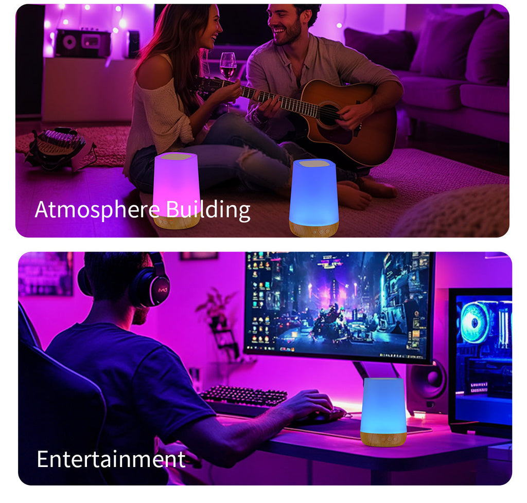 Touch Bedside Table Lamp,4 LIGHTING MODES AVAILABLE,  Rechargeable Desk Lamp, Dimmable Night Light with RGB Color Changing,Portable Lamp for Baby, Bedroom, Living Room