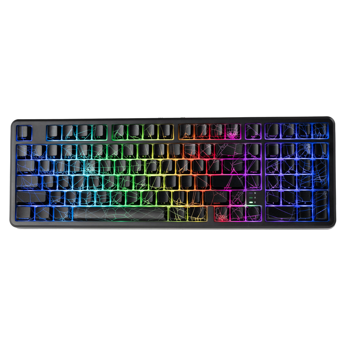 XVX M67 JadeStone Mechanical Keyboard With IMD-Tech Keycaps (SPIDER WEB Version Pattern)（Tri-Mode）