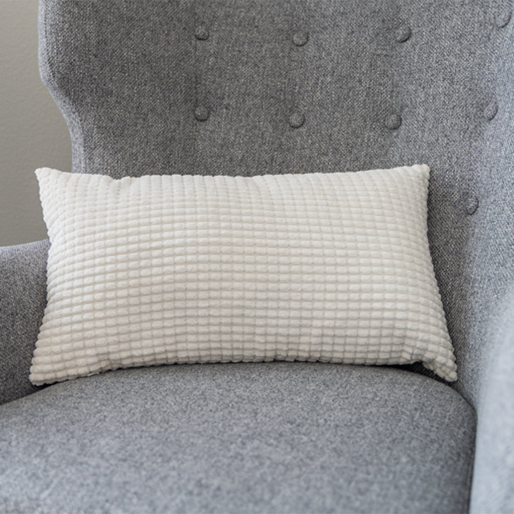 12''x20'' Soft Chenille Dot Throw Pillow | 8 Colors – Plush Textured Design | Cozy Modern Lumbar Accent | Insert Included