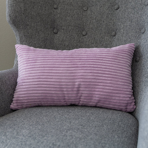 12''x20'' corduroy stripe  lumbar support throw pillow | 10 colors soft textured wide wale design | cozy lumbar & accent pillow | insert included