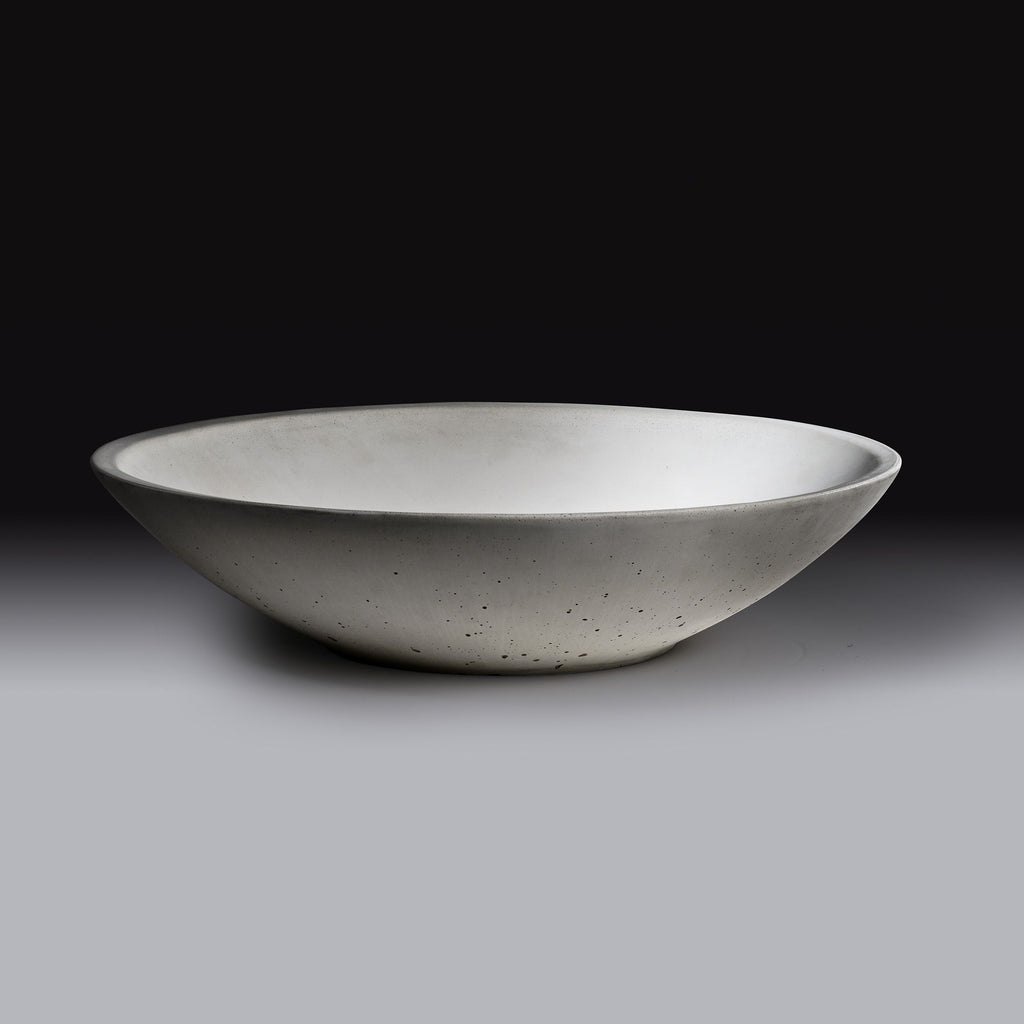 Concrete Infinity Bowl with Birch Presentation Crate: White