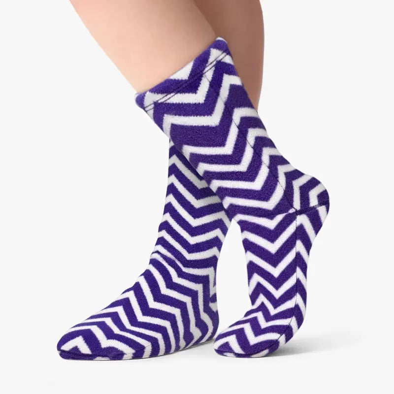 Polar Feet Fleece Socks - Zigzag