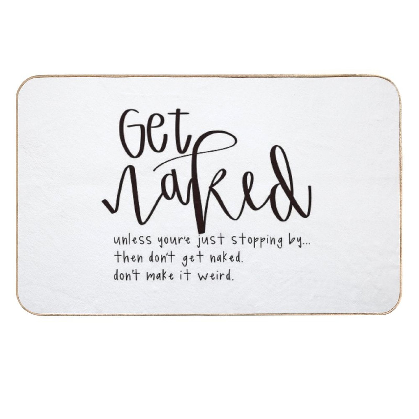 Get Naked Plain Bathroom Decor  Multi-Purpose Bath Mat