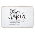 Get Naked Plain Bathroom Decor  Multi-Purpose Bath Mat