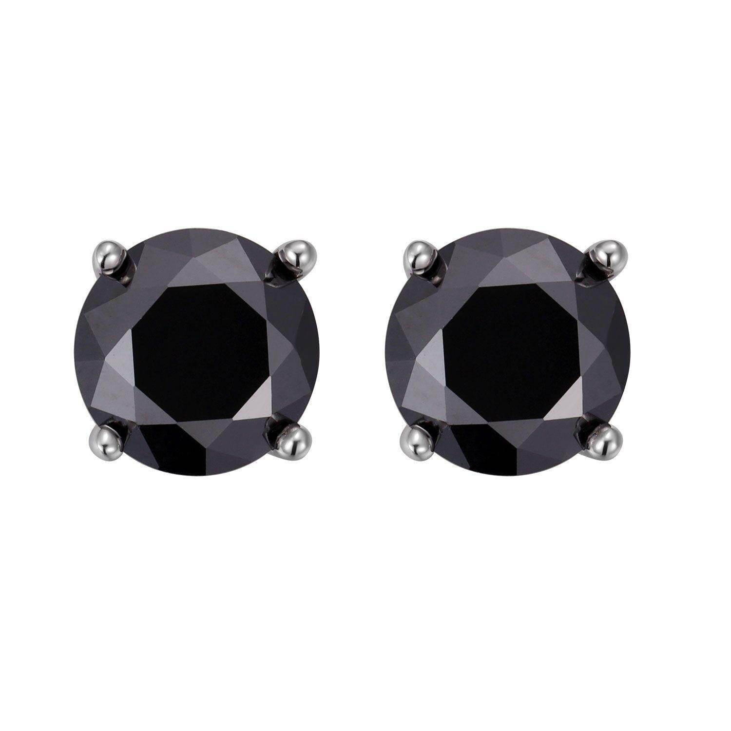 S925 Multicolor Moissanite 4-Prong Stud Earrings, 10 Color 0.5-3ct D-Grade VVS Certificate, Unisex Hypoallergenic Sterling Silver Gift