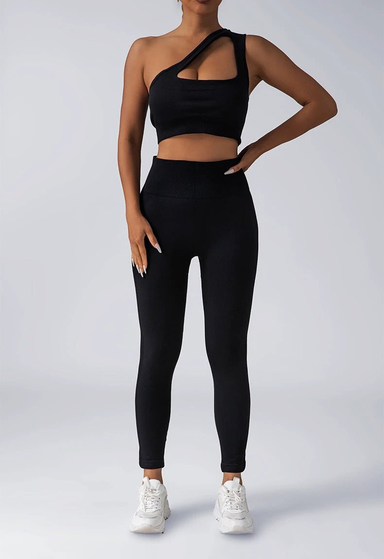 Seamless Knitted Tie-dye Yoga Suit Women