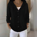 Women’s Button-Down Hoodie Cardigan Sweater Coat