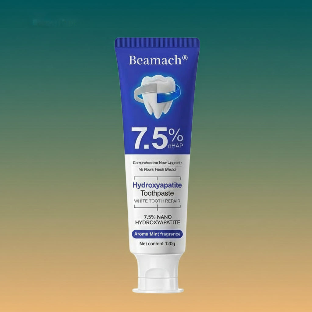 Beamach Hydroxyapatite Toothpaste 7.5% for Enamel Repair & Teeth Whitening Refreshing Flavor Fluoride-Free 4.23Oz Gentle Formula for Sensitive Teeth Care
