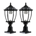 Aluminum Solar Lights Lanterns LED 2-Pack for Outdoor Pathways and Gardens