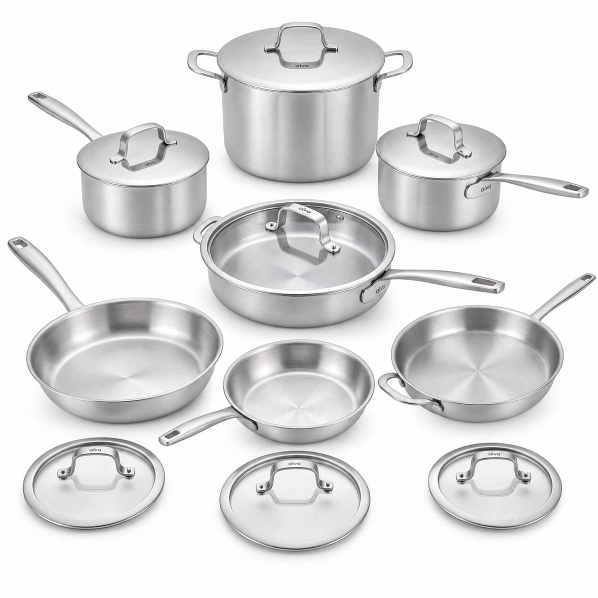5-Ply Stainless Cookware Set, 14-Piece