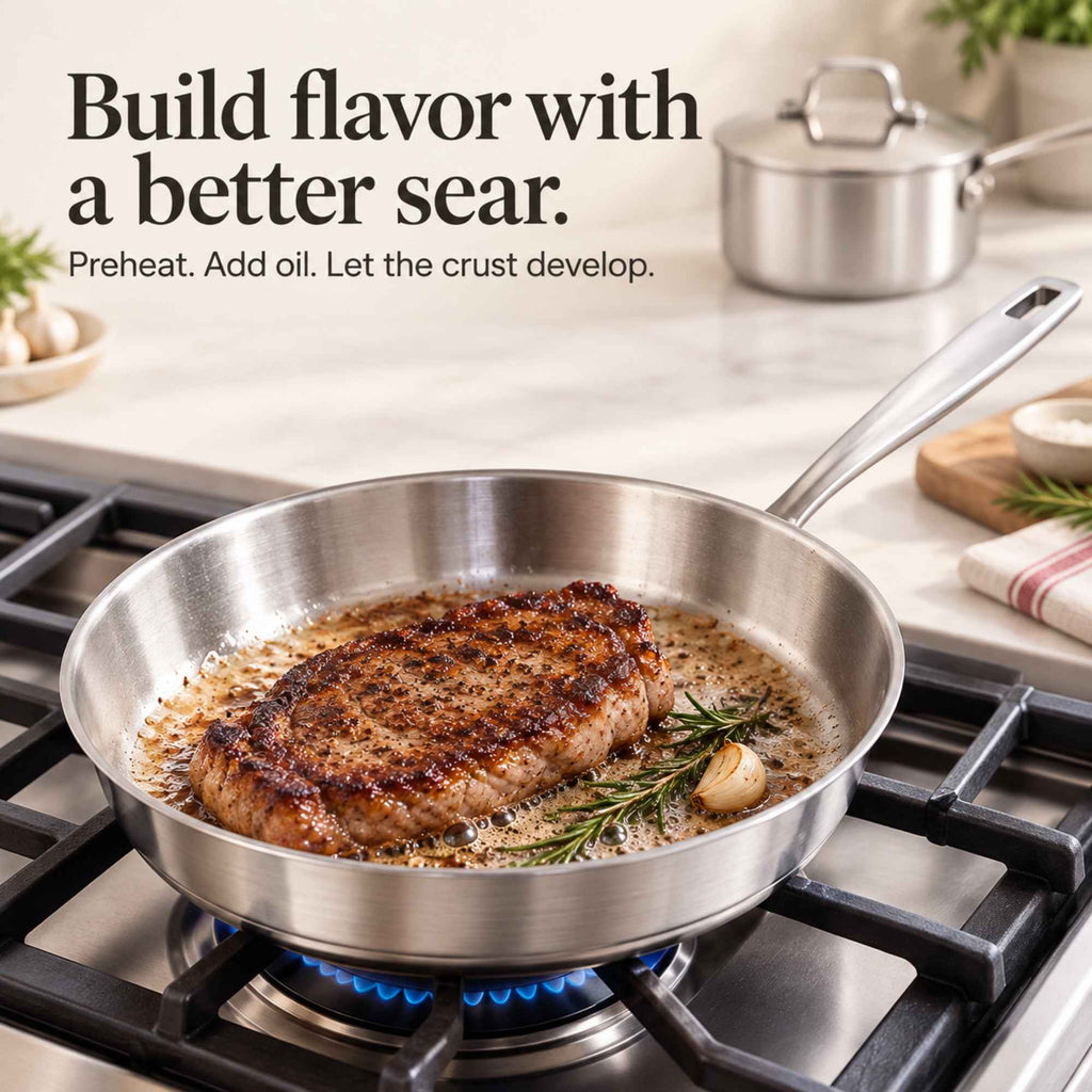 5-Ply Stainless Cookware Set, 5-Piece