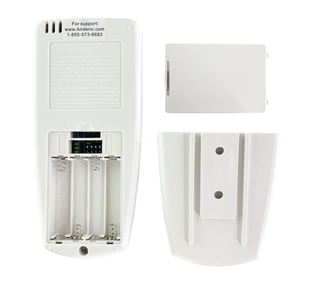 Anderic FAN9TR Replacement Thermostatic Ceiling Fan Remote Control with Reverse Key for Hampton Bay | L3HFAN9T, FAN-9T