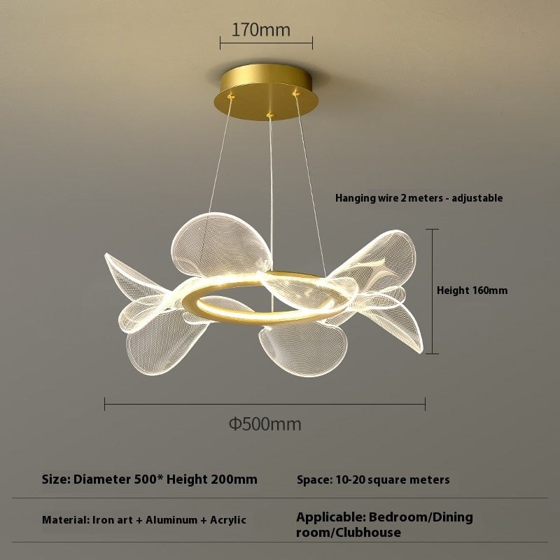 Art Chandelier Italian Minimalistic Bedroom Chandelier Acrylic