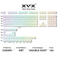XVX PRISM Shine-Through Double-Shot Cherry Profile 142-Key PBT Keycap Set