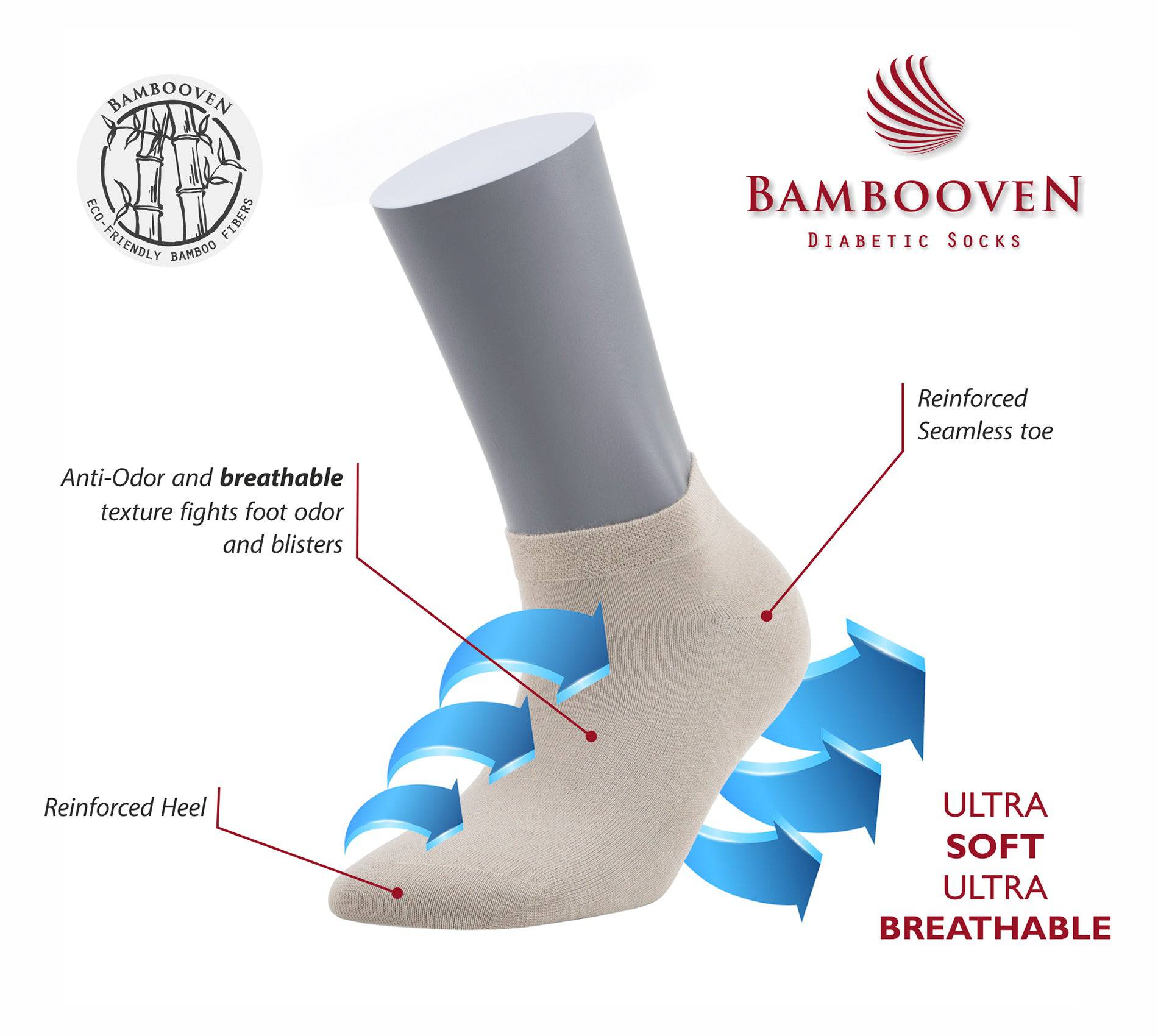 Women’s Bamboo Ankle Socks 8-Pack - 598