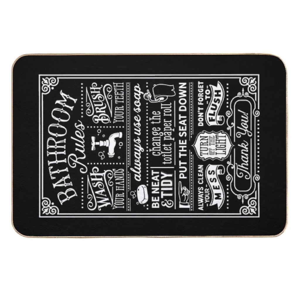 Bathroom Rules  Long-Lasting Bath Mat