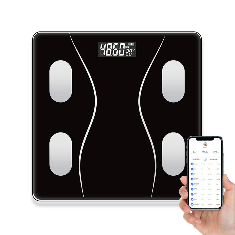 Wi-Fi Smart Weighing Scale, Huge 4.3" Screen — Step-On Body Measurements (Track Weight, BMI, Fat/Fit Goals)