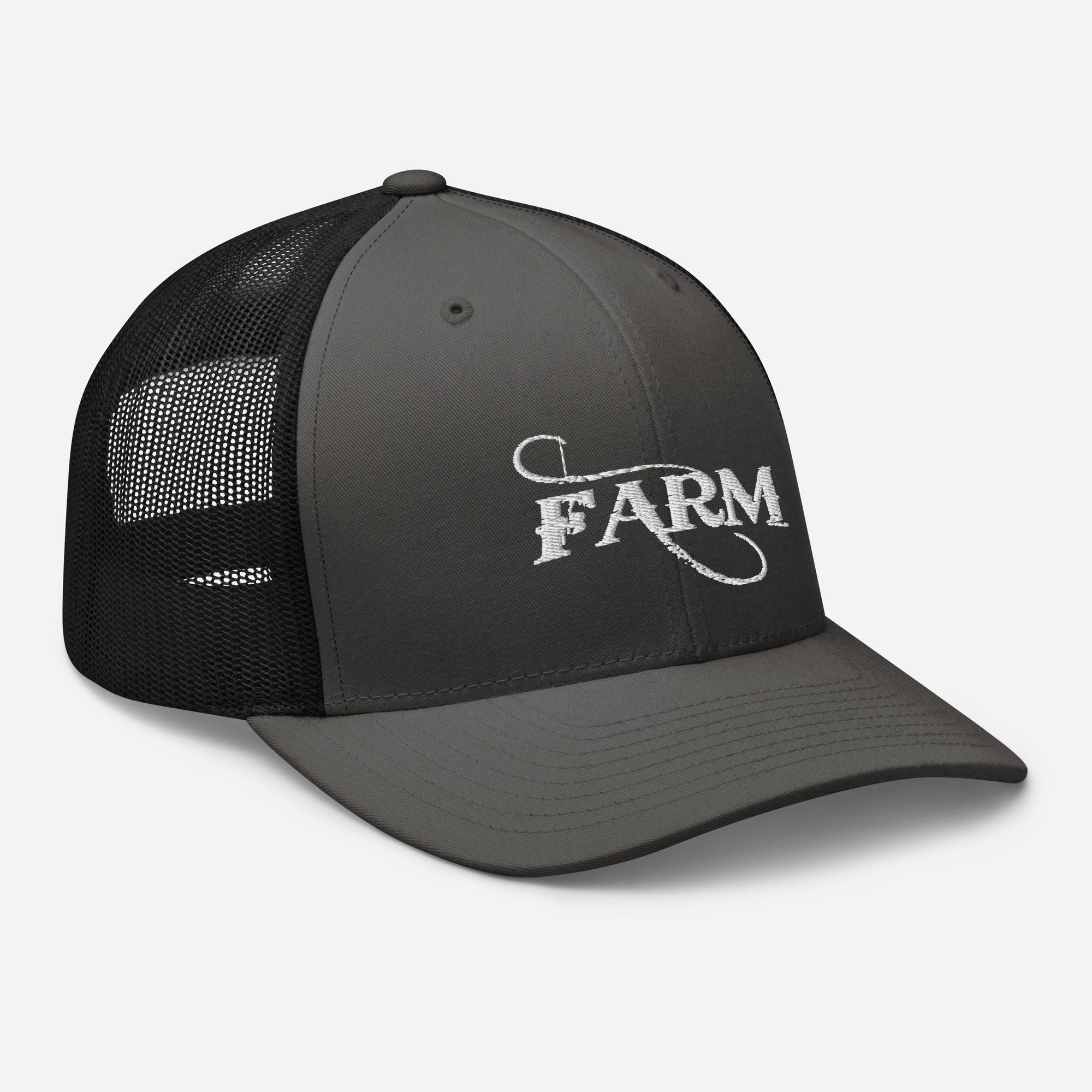 Snap Back Embroidered Hat - Charcoal/Black