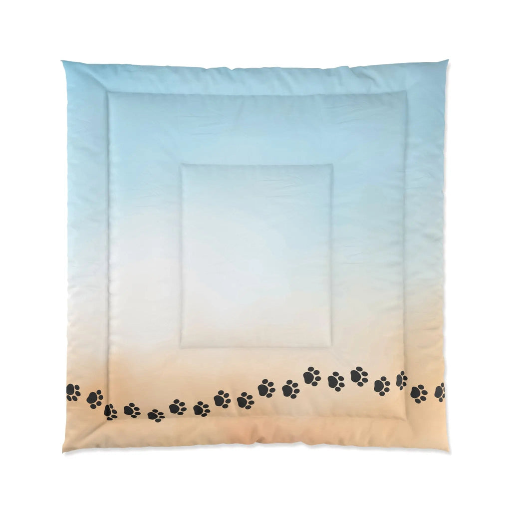 Beach Paw Print Comforter - Cozy Pet Lover Bedding