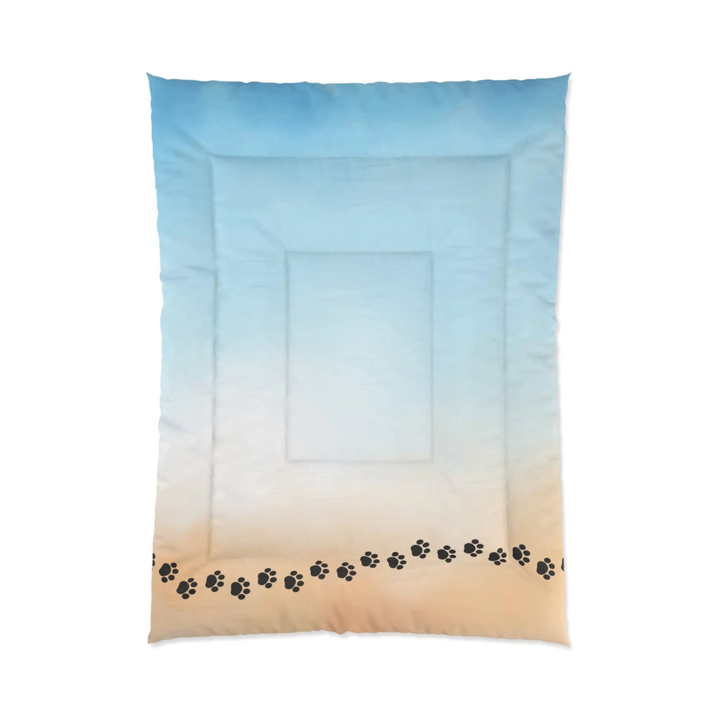 Beach Paw Print Comforter - Cozy Pet Lover Bedding