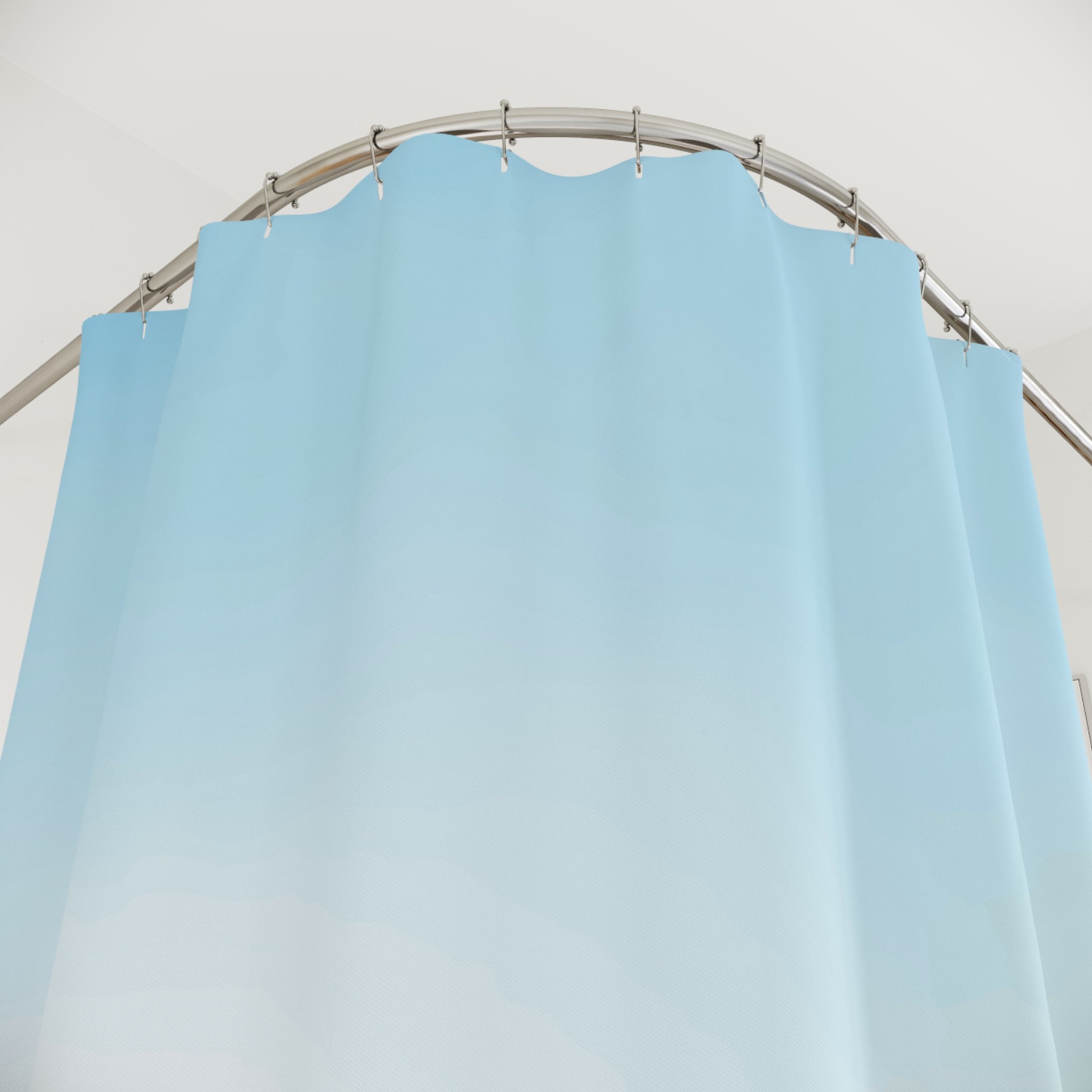 Beach Vibe Shower Curtain with Paw Prints