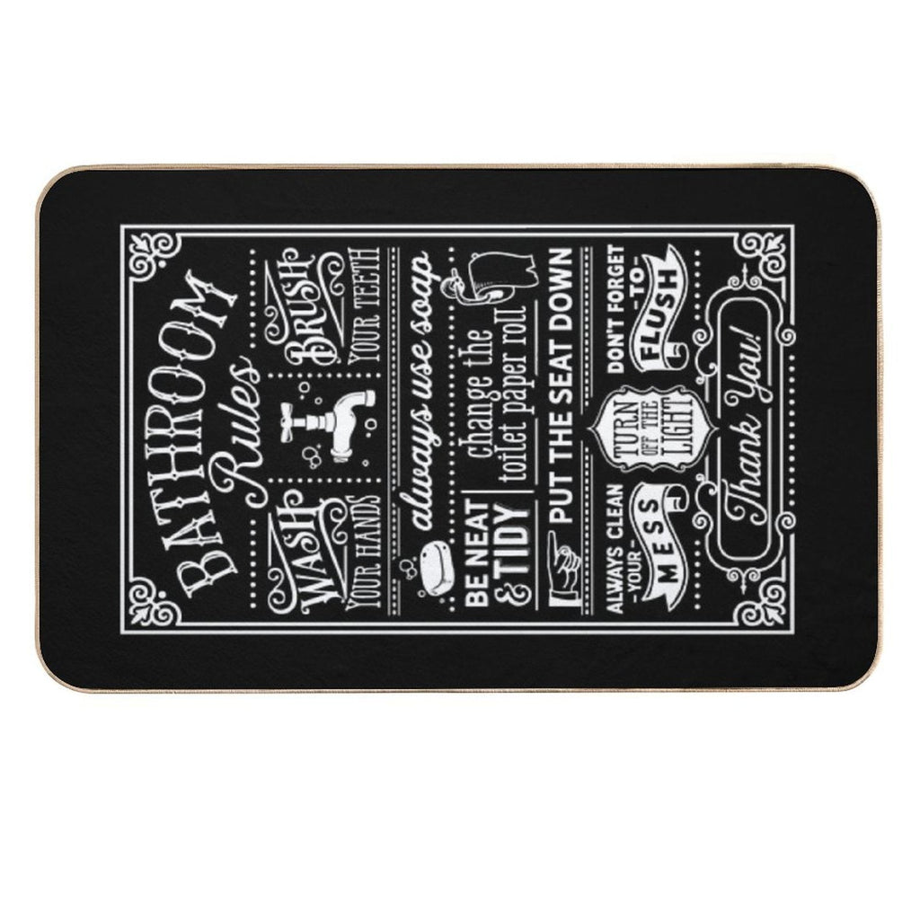 Bathroom Rules  Long-Lasting Bath Mat
