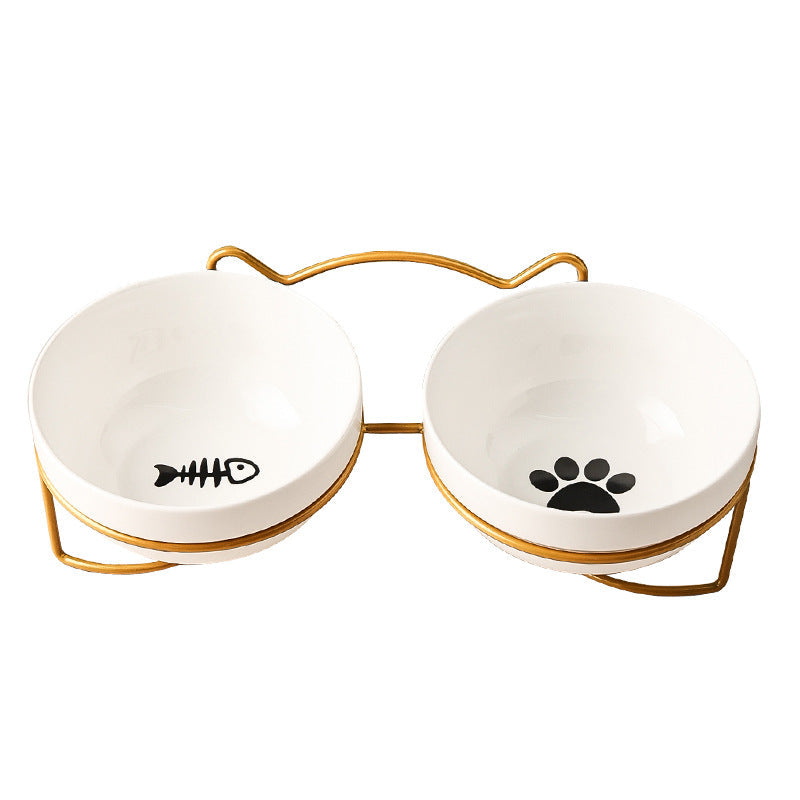 Ceramic Cat Bowl Food Basin Dog Drinking Water