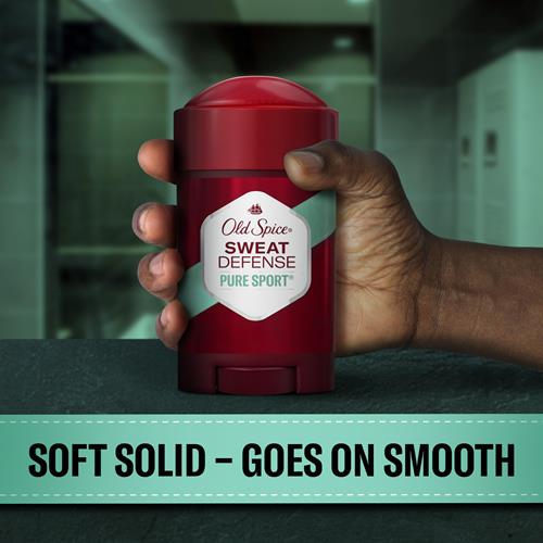 Old Spice Sweat Defense Antiperspirant & Deodorant For Men, 24/7 Ultimate Sweat Protection, Long Lasting Scent, Soft Solid, Pure Sport Scent, 2.6 Oz