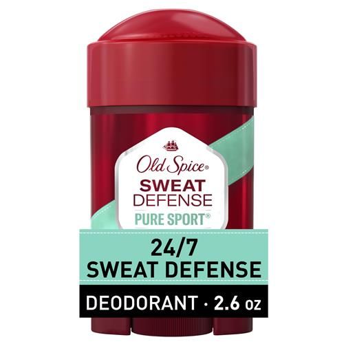 Old Spice Sweat Defense Antiperspirant & Deodorant For Men, 24/7 Ultimate Sweat Protection, Long Lasting Scent, Soft Solid, Pure Sport Scent, 2.6 Oz