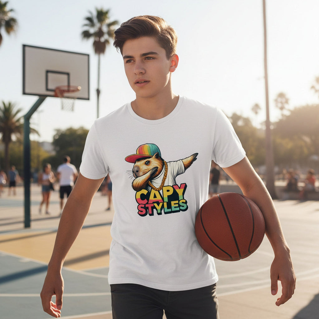 Capybara Graphic T Shirt Capy Styles Streetwear Tee Skating Casual