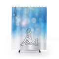 Cat Lady Blue & White Shower Curtains