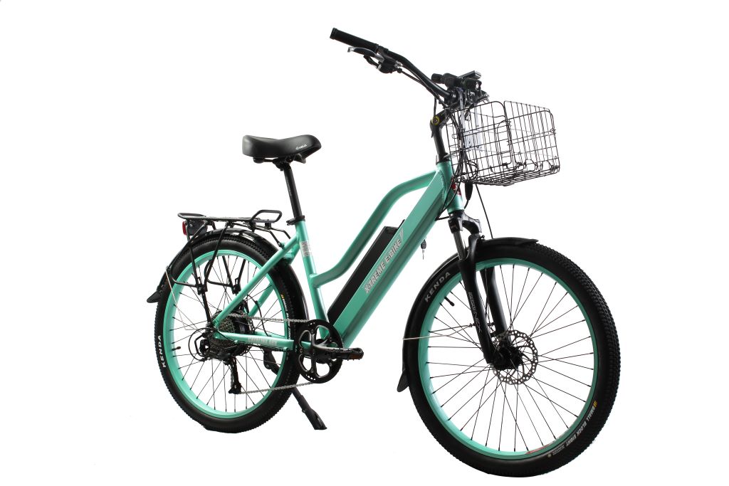 X-Treme Catalina Beach Cruiser - Electric Bicycle - 48 Volt - Step-Through Frame Long Range - Comfort Bike