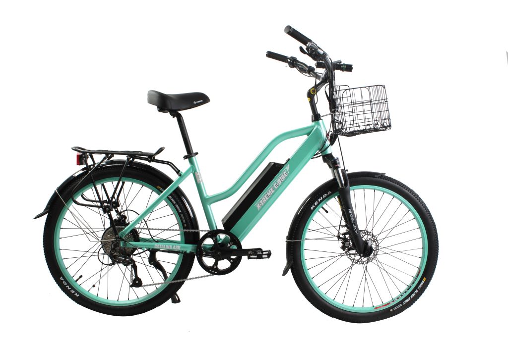 X-Treme Catalina Beach Cruiser - Electric Bicycle - 48 Volt - Step-Through Frame Long Range - Comfort Bike