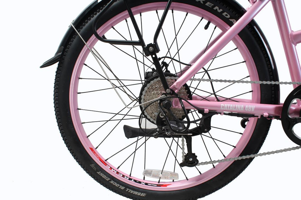 X-Treme Catalina Beach Cruiser - Electric Bicycle - 48 Volt - Step-Through Frame Long Range - Comfort Bike