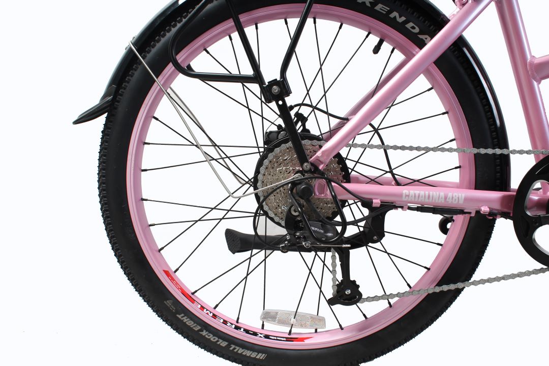 X-Treme Catalina Beach Cruiser - Electric Bicycle - 48 Volt - Step-Through Frame Long Range - Comfort Bike