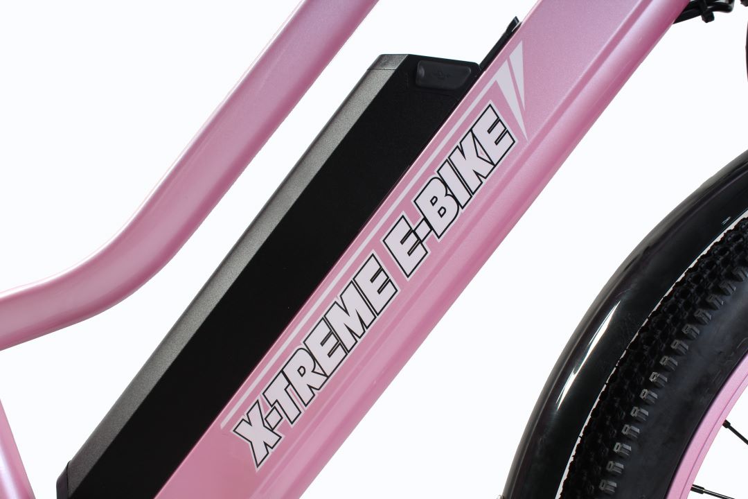 X-Treme Catalina Beach Cruiser - Electric Bicycle - 48 Volt - Step-Through Frame Long Range - Comfort Bike