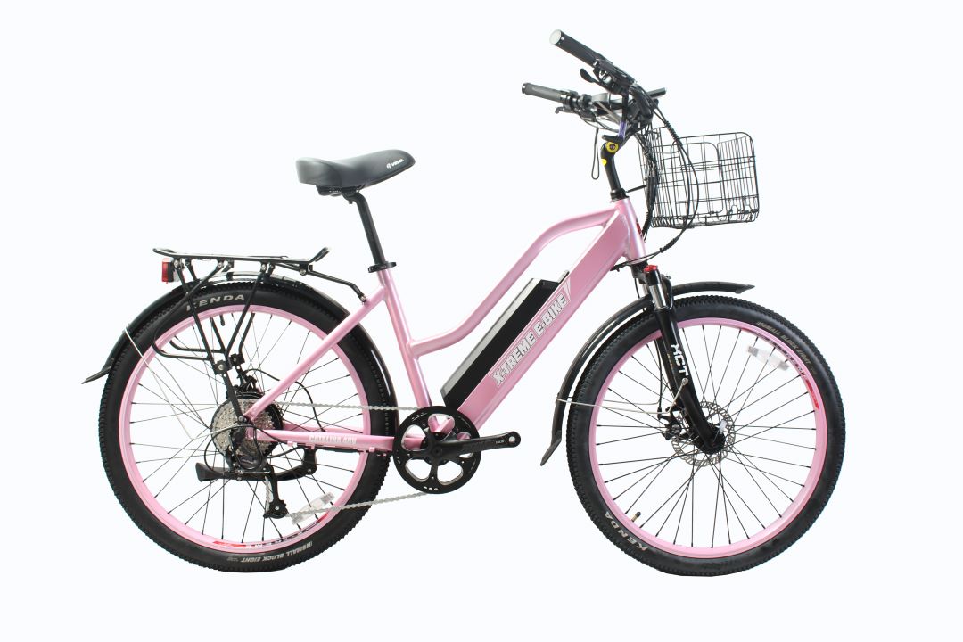 X-Treme Catalina Beach Cruiser - Electric Bicycle - 48 Volt - Step-Through Frame Long Range - Comfort Bike