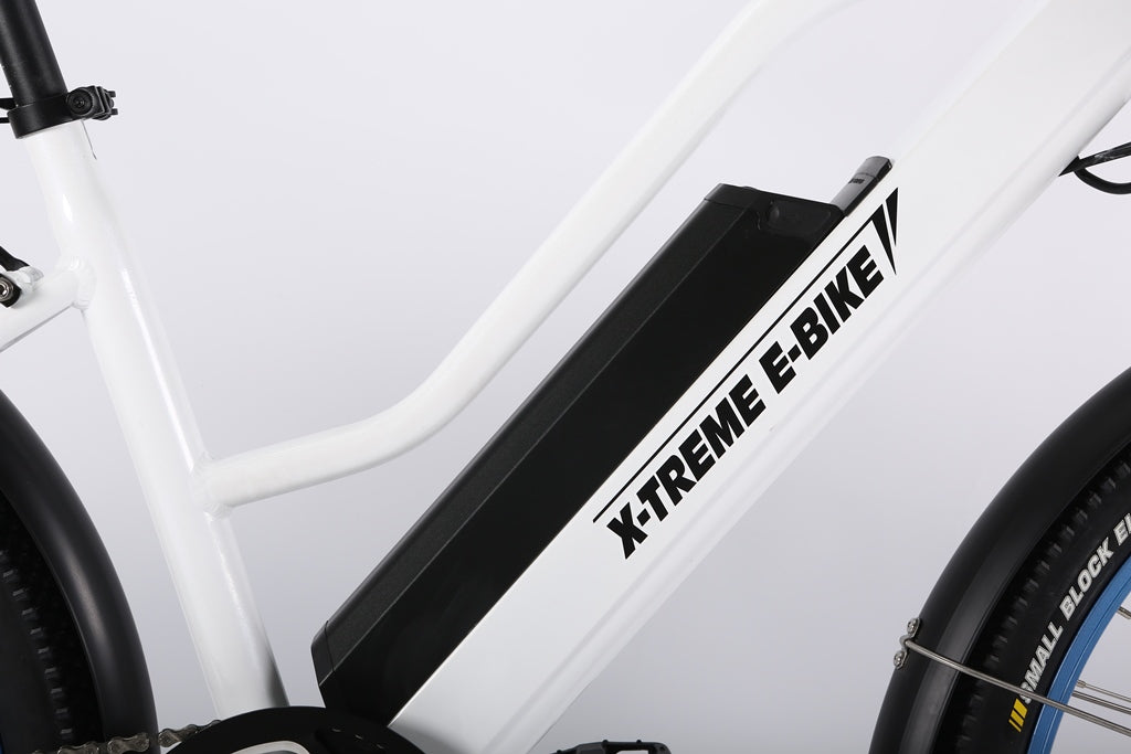 X-Treme Catalina Beach Cruiser - Electric Bicycle - 48 Volt - Step-Through Frame Long Range - Comfort Bike