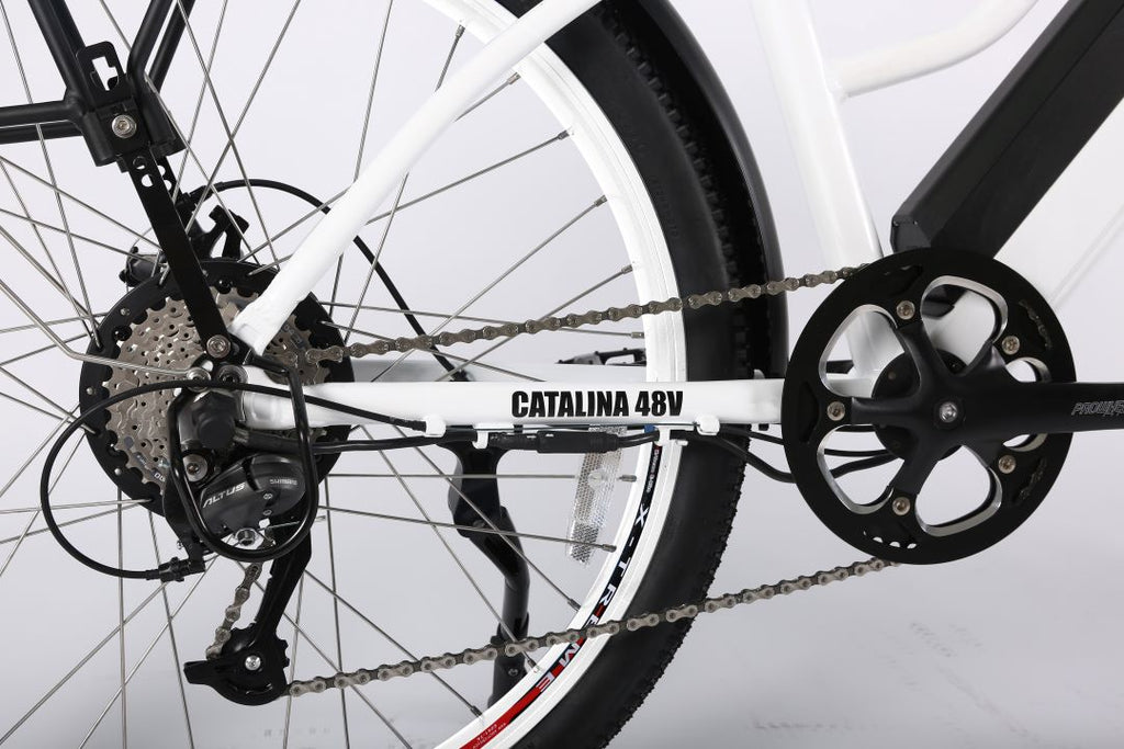 X-Treme Catalina Beach Cruiser - Electric Bicycle - 48 Volt - Step-Through Frame Long Range - Comfort Bike